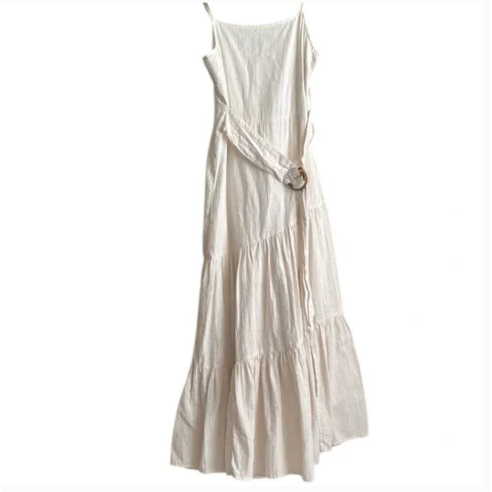 Billabong Crystal Tides Island Spirit Cotton Tier Dress Sz M - Picture 2 of 7